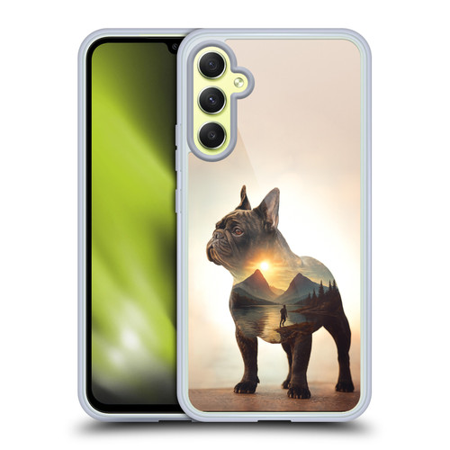 Klaudia Senator French Bulldog Lake Soft Gel Case for Samsung Galaxy A34 5G