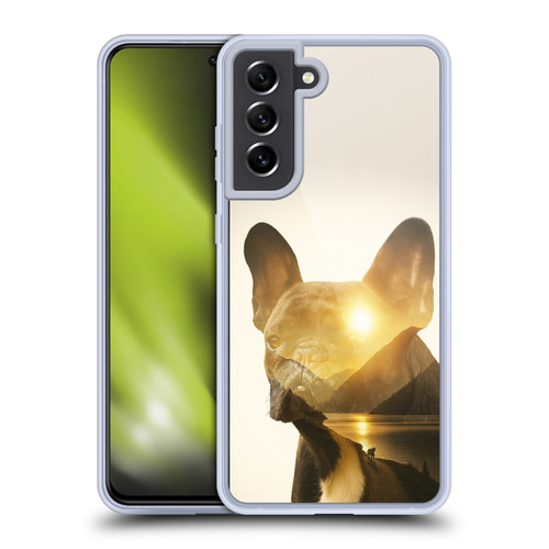 Klaudia Senator French Bulldog Lake Sunset Soft Gel Case for Samsung Galaxy S21 FE 5G & MagSafe