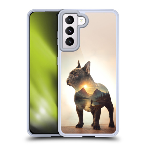 Klaudia Senator French Bulldog Lake Soft Gel Case for Samsung Galaxy S21 5G & MagSafe