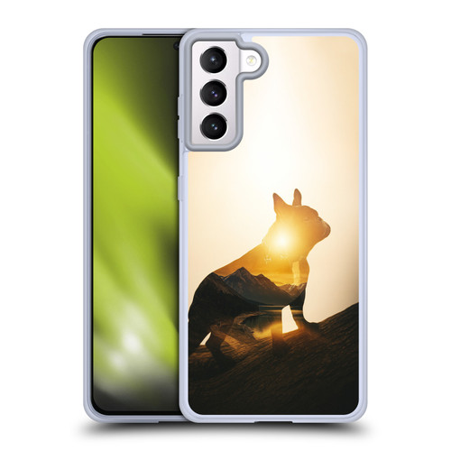 Klaudia Senator French Bulldog Mountain Soft Gel Case for Samsung Galaxy S21+ 5G & MagSafe