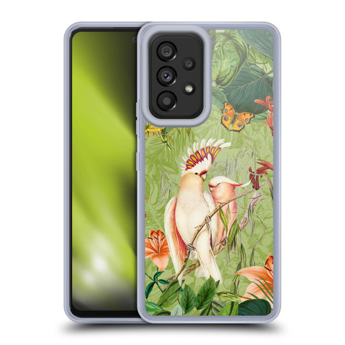 LebensArt Jungle Plants And Animals Cockatoos And Butterflies Soft Gel Case for Samsung Galaxy A53 5G (2022)