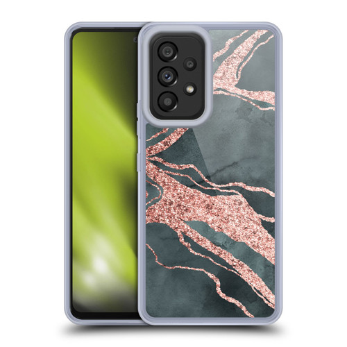 LebensArt Gemstone Marble Rose Gold Ripple Soft Gel Case for Samsung Galaxy A53 5G (2022)