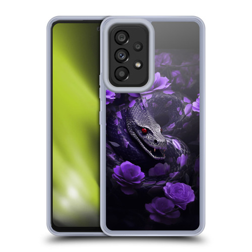 LebensArt Jungle Plants And Animals Snake Purple Soft Gel Case for Samsung Galaxy A53 5G (2022)