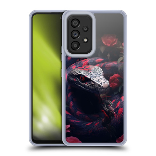 LebensArt Jungle Plants And Animals Snake Red Soft Gel Case for Samsung Galaxy A53 5G (2022)