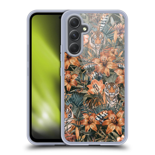LebensArt Jungle Plants And Animals Opulence Tiger Soft Gel Case for Samsung Galaxy A54 5G