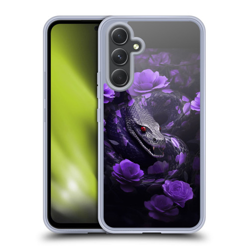 LebensArt Jungle Plants And Animals Snake Purple Soft Gel Case for Samsung Galaxy A54 5G