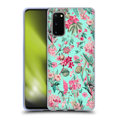 LebensArt Jungle Plants And Animals Aqua Soft Gel Case for Samsung Galaxy S20 / S20 5G