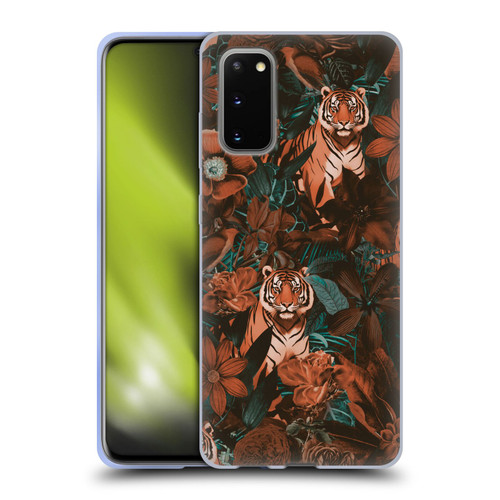 LebensArt Jungle Plants And Animals Fancy Opulence Tiger Soft Gel Case for Samsung Galaxy S20 / S20 5G