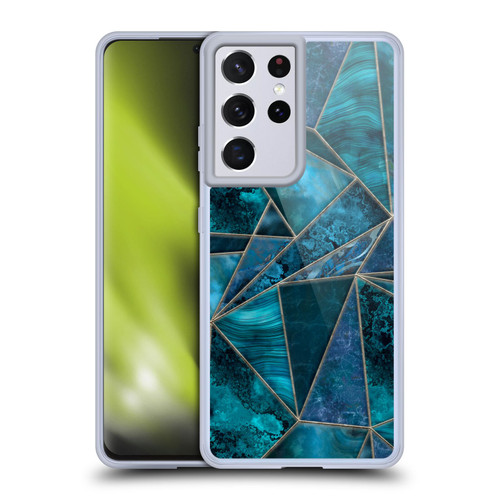 LebensArt Gemstone Marble Stained Glass Soft Gel Case for Samsung Galaxy S21 Ultra 5G & MagSafe