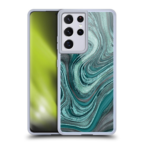 LebensArt Gemstone Marble Shiny River Soft Gel Case for Samsung Galaxy S21 Ultra 5G & MagSafe