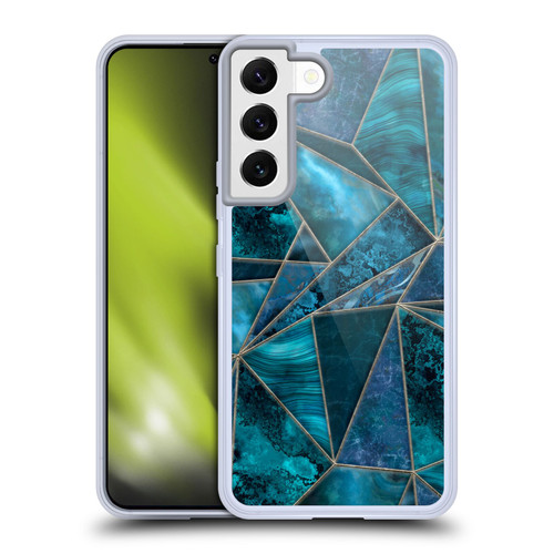 LebensArt Gemstone Marble Stained Glass Soft Gel Case for Samsung Galaxy S22 5G & MagSafe