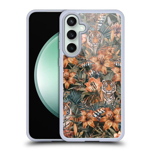 LebensArt Jungle Plants And Animals Opulence Tiger Soft Gel Case for Samsung Galaxy S23 FE 5G & MagSafe