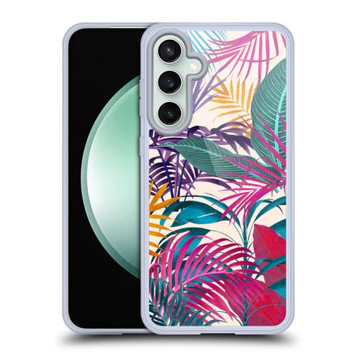 LebensArt Jungle Plants And Animals Palm Leaves Cream Soft Gel Case for Samsung Galaxy S23 FE 5G & MagSafe