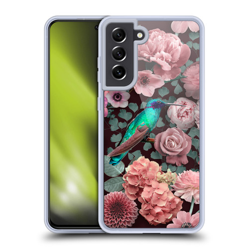 LebensArt Mix Art Hummingbird Romance Soft Gel Case for Samsung Galaxy S21 FE 5G & MagSafe