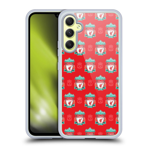 Liverpool Football Club Crest & Liver Bird Patterns Full Colour Soft Gel Case for Samsung Galaxy A34 5G