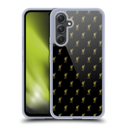 Liverpool Football Club Crest & Liver Bird Patterns Gold Soft Gel Case for Samsung Galaxy A54 5G