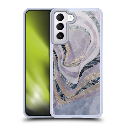 LebensArt Geo Liquid Marble Precious Waves Soft Gel Case for Samsung Galaxy S21 5G & MagSafe