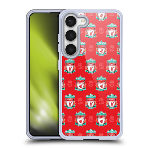 Liverpool Football Club Crest & Liver Bird Patterns Full Colour Soft Gel Case for Samsung Galaxy S23 5G & MagSafe