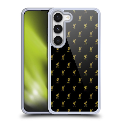 Liverpool Football Club Crest & Liver Bird Patterns Gold Soft Gel Case for Samsung Galaxy S23 5G & MagSafe