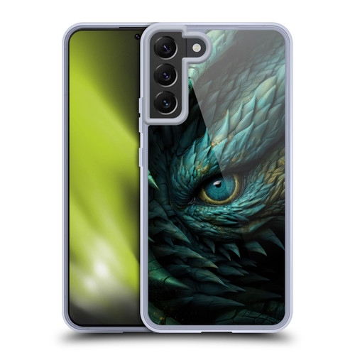 LebensArt Mix Art Deep Teal Dragon Eye Soft Gel Case for Samsung Galaxy S22+ 5G & MagSafe