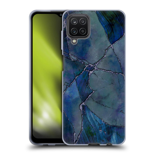 LebensArt Mineral Marble Indigo Soft Gel Case for Samsung Galaxy A12 (2020)