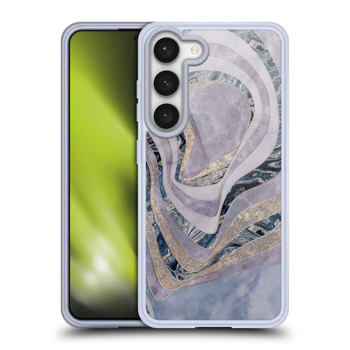 LebensArt Geo Liquid Marble Precious Waves Soft Gel Case for Samsung Galaxy S23 5G & MagSafe