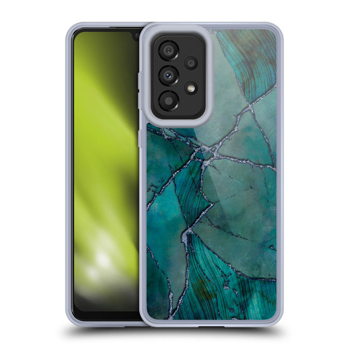 LebensArt Mineral Marble Teal Soft Gel Case for Samsung Galaxy A33 5G (2022)