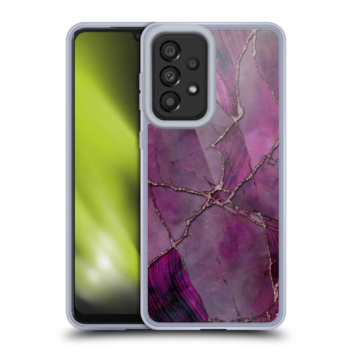 LebensArt Mineral Marble Violet Soft Gel Case for Samsung Galaxy A33 5G (2022)