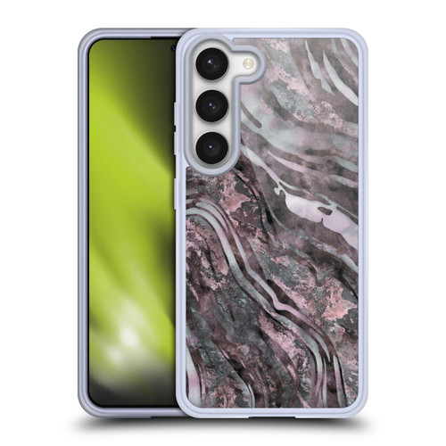 LebensArt Geo Liquid Marble River Stone Soft Gel Case for Samsung Galaxy S23 5G & MagSafe
