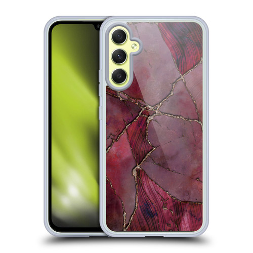 LebensArt Mineral Marble Red Soft Gel Case for Samsung Galaxy A34 5G