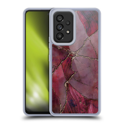 LebensArt Mineral Marble Red Soft Gel Case for Samsung Galaxy A53 5G (2022)