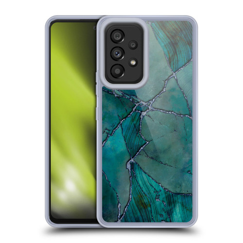LebensArt Mineral Marble Teal Soft Gel Case for Samsung Galaxy A53 5G (2022)