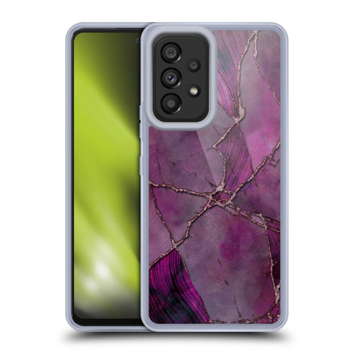 LebensArt Mineral Marble Violet Soft Gel Case for Samsung Galaxy A53 5G (2022)