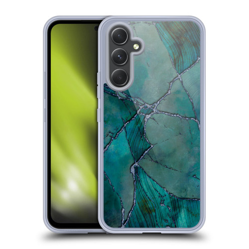 LebensArt Mineral Marble Teal Soft Gel Case for Samsung Galaxy A54 5G