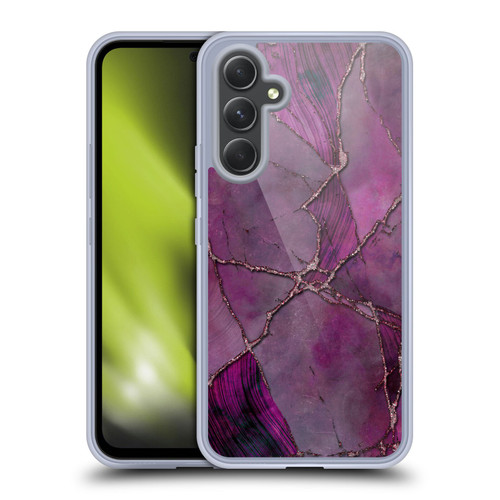 LebensArt Mineral Marble Violet Soft Gel Case for Samsung Galaxy A54 5G