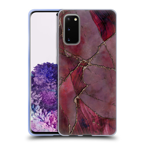 LebensArt Mineral Marble Red Soft Gel Case for Samsung Galaxy S20 / S20 5G