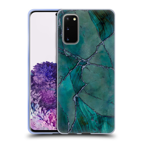 LebensArt Mineral Marble Teal Soft Gel Case for Samsung Galaxy S20 / S20 5G