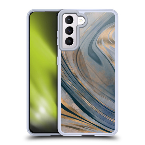 LebensArt Mineral Marble Gemstone Soft Gel Case for Samsung Galaxy S21 5G & MagSafe