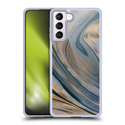 LebensArt Mineral Marble Gemstone Soft Gel Case for Samsung Galaxy S21+ 5G & MagSafe