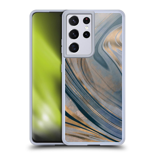 LebensArt Mineral Marble Gemstone Soft Gel Case for Samsung Galaxy S21 Ultra 5G & MagSafe