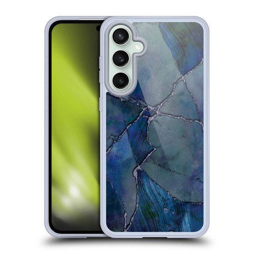 LebensArt Mineral Marble Indigo Soft Gel Case for Samsung Galaxy S23 FE 5G & MagSafe