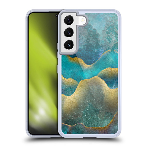 LebensArt Mineral Marble Wash Up Soft Gel Case for Samsung Galaxy S22 5G & MagSafe