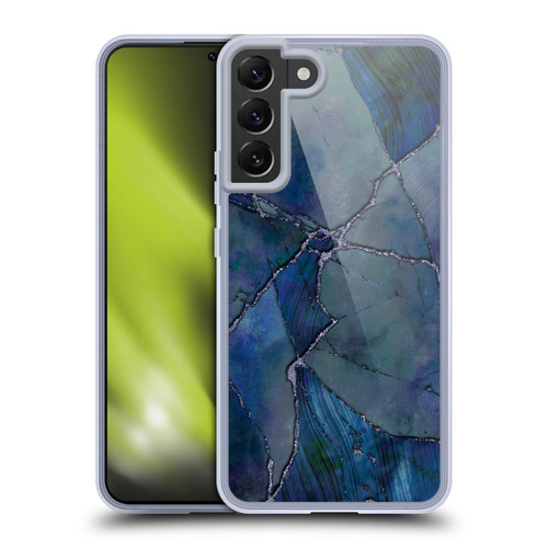 LebensArt Mineral Marble Indigo Soft Gel Case for Samsung Galaxy S22+ 5G & MagSafe