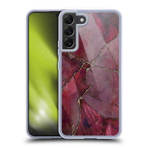 LebensArt Mineral Marble Red Soft Gel Case for Samsung Galaxy S22+ 5G & MagSafe