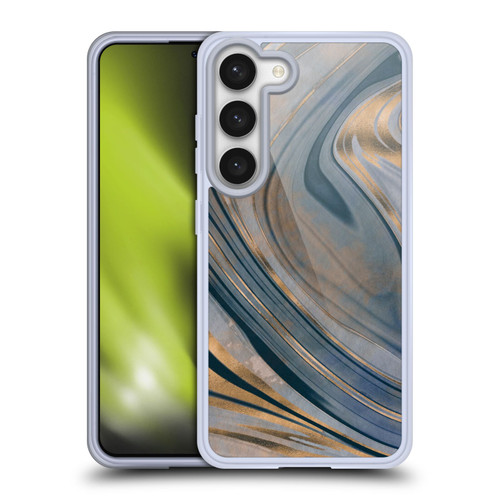 LebensArt Mineral Marble Gemstone Soft Gel Case for Samsung Galaxy S23 5G & MagSafe