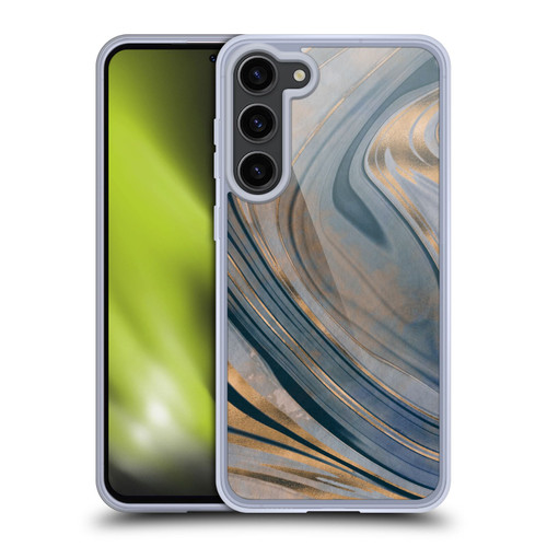 LebensArt Mineral Marble Gemstone Soft Gel Case for Samsung Galaxy S23+ 5G & MagSafe
