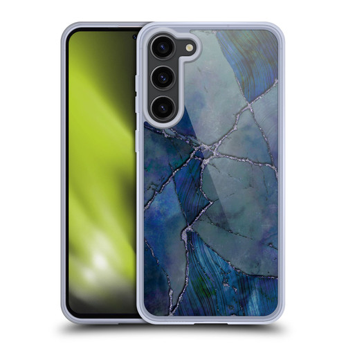 LebensArt Mineral Marble Indigo Soft Gel Case for Samsung Galaxy S23+ 5G & MagSafe