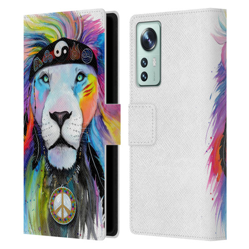 Pixie Cold Cats Hippy Lion Leather Book Wallet Case Cover For Xiaomi 12