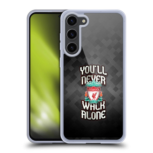 Liverpool Football Club Crest You'Ll Never Walk Alone Grey Pixel Soft Gel Case for Samsung Galaxy S23+ 5G & MagSafe