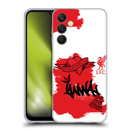 Liverpool Football Club Graffiti Art Full Tag Red Soft Gel Case for Samsung Galaxy A25 5G